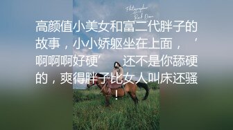 高颜值小美女和富二代胖子的故事，小小娇躯坐在上面，‘啊啊啊好硬’，还不是你舔硬的，爽得胖子比女人叫床还骚！